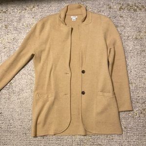 Jcrew camel sweater blazer sz small